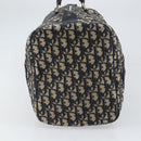 Christian Dior Trotter Canvas Boston Bag Navy Silver Auth 165227-4
