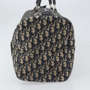 Christian Dior Trotter Canvas Boston Bag Navy Silver Auth 165227-5