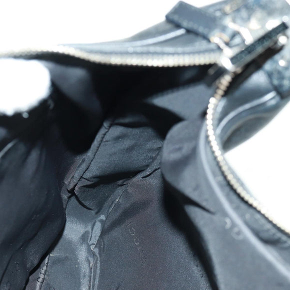 GUCCI Shoulder Bag Leather Black Silver 008 3841 Auth 165228V