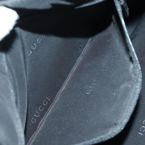 GUCCI Shoulder Bag Leather Black Silver 008 3841 Auth 165228V