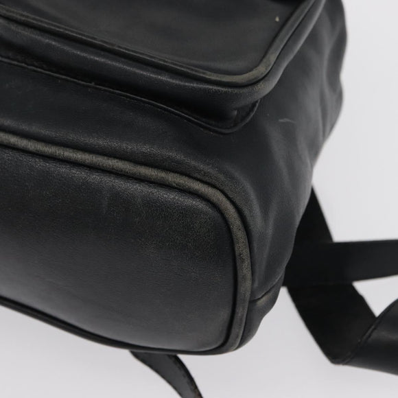 GUCCI Bamboo Backpack Leather Black Gold 003 2058 0016 Auth 165229