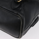 GUCCI Bamboo Backpack Leather Black Gold 003 2058 0016 Auth 165229-9
