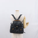 GUCCI Bamboo Backpack Leather Black Gold 003 2058 0016 Auth 165229-27