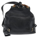 GUCCI Bamboo Backpack Leather Black Gold 003 2058 0016 Auth 165229-2
