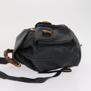 GUCCI Bamboo Backpack Leather Black Gold 003 2058 0016 Auth 165229-4