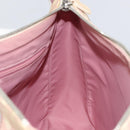 Christian Dior Trotter Canvas Schoudertas PVC Roze Zilver Auth 165231-18
