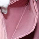 Christian Dior Trotter Canvas Schoudertas PVC Roze Zilver Auth 165231-21
