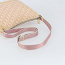 Christian Dior Trotter Canvas Schoudertas PVC Roze Zilver Auth 165231-7