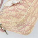 Christian Dior Trotter Canvas Shoulder Bag PVC Pink Silver Auth 165233-11