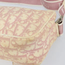 Christian Dior Trotter Canvas Shoulder Bag PVC Pink Silver Auth 165233-12