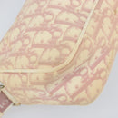 Christian Dior Trotter Canvas Shoulder Bag PVC Pink Silver Auth 165233-13