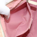 Christian Dior Trotter Canvas Shoulder Bag PVC Pink Silver Auth 165233-21