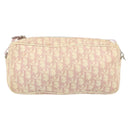 Christian Dior Trotter Canvas Shoulder Bag PVC Pink Silver Auth 165233-3