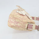 Christian Dior Trotter Canvas Shoulder Bag PVC Pink Silver Auth 165233-4