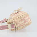 Christian Dior Trotter Canvas Shoulder Bag PVC Pink Silver Auth 165233-5