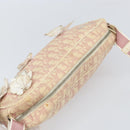 Christian Dior Trotter Canvas Shoulder Bag PVC Pink Silver Auth 165233-6
