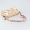 Christian Dior Trotter Canvas Shoulder Bag PVC Pink Silver Auth 165233-7