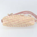 Christian Dior Trotter Canvas Shoulder Bag PVC Pink Silver Auth 165233-9