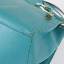 Christian Dior Shoulder Bag Leather Light Blue Auth 165238-11