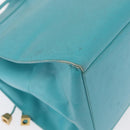 Christian Dior Shoulder Bag Leather Light Blue Auth 165238-12