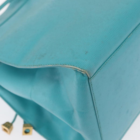 Christian Dior Shoulder Bag Leather Light Blue Auth 165238