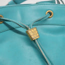 Christian Dior Shoulder Bag Leather Light Blue Auth 165238-14
