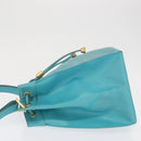 Christian Dior Shoulder Bag Leather Light Blue Auth 165238-5