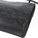 CHANEL Matelasse Shoulder Bag Lamb Skin Black Gold CC Auth 165240-12