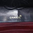 CHANEL Matelasse Shoulder Bag Lamb Skin Black Gold CC Auth 165240-14