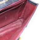 CHANEL Matelasse Shoulder Bag Lamb Skin Black Gold CC Auth 165240-17