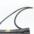 CHANEL Matelasse Shoulder Bag Lamb Skin Black Gold CC Auth 165240-8
