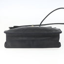 CHANEL Matelasse Shoulder Bag Lamb Skin Black Gold CC Auth 165240-9