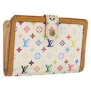 LOUIS VUITTON Multicolor Porte MonnaieViennois Wallet White M92987 Auth 165243-1
