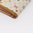 LOUIS VUITTON Multicolor Porte MonnaieViennois Wallet White M92987 Auth 165243-15
