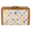 LOUIS VUITTON Multicolor Porte MonnaieViennois Wallet White M92987 Auth 165243-2