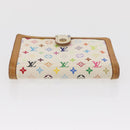 LOUIS VUITTON Multicolor Porte MonnaieViennois Wallet White M92987 Auth 165243-6