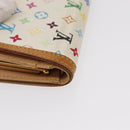 LOUIS VUITTON Multicolor Porte MonnaieViennois Wallet White M92987 Auth 165243-7