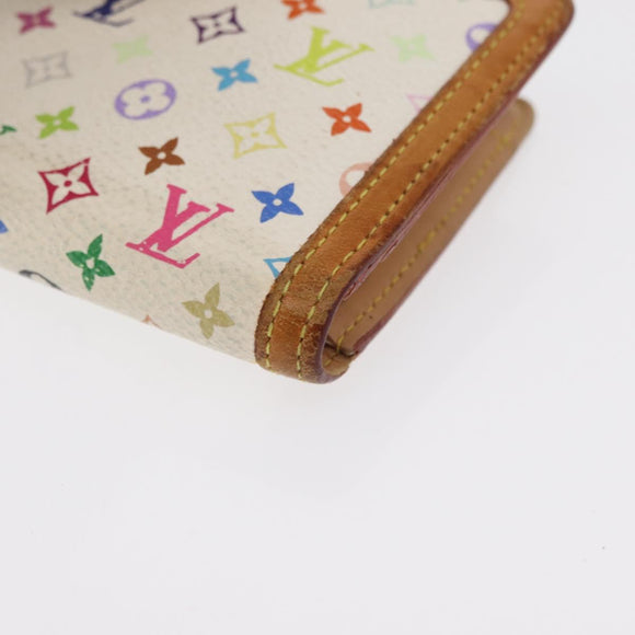 LOUIS VUITTON Multicolor Porte MonnaieViennois Wallet White M92987 Auth 165243