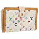 LOUIS VUITTON Multicolor Porte MonnaieViennois Wallet White M92987 Auth 165244-1