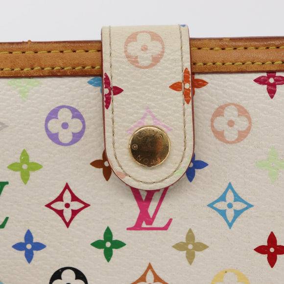 LOUIS VUITTON Multicolor Porte MonnaieViennois Wallet White M92987 Auth 165244