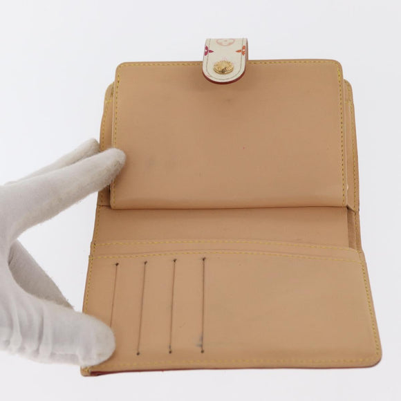 LOUIS VUITTON Multicolor Porte MonnaieViennois Wallet White M92987 Auth 165244