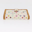 LOUIS VUITTON Multicolor Porte MonnaieViennois Wallet White M92987 Auth 165244-6
