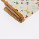 LOUIS VUITTON Multicolor Porte MonnaieViennois Wallet White M92987 Auth 165244-14