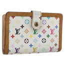 LOUIS VUITTON Multicolor Porte MonnaieViennois Wallet White M92987 Auth 165245-1