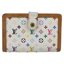 LOUIS VUITTON Multicolor Porte MonnaieViennois Wallet White M92987 Auth 165245-13