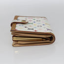 LOUIS VUITTON Multicolor Porte MonnaieViennois Wallet White M92987 Auth 165245-3