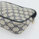 GUCCI GG Supreme Shoulder Bag PVC Navy Gold 97 02 068 Auth 165251-10
