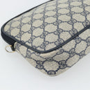 GUCCI GG Supreme Shoulder Bag PVC Navy Gold 97 02 068 Auth 165251-11
