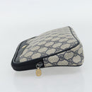 GUCCI GG Supreme Shoulder Bag PVC Navy Gold 97 02 068 Auth 165251-4