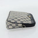 GUCCI GG Supreme Shoulder Bag PVC Navy Gold 97 02 068 Auth 165251-5